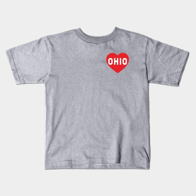 OHIO - The heart of it all Kids T-Shirt by Summyjaye